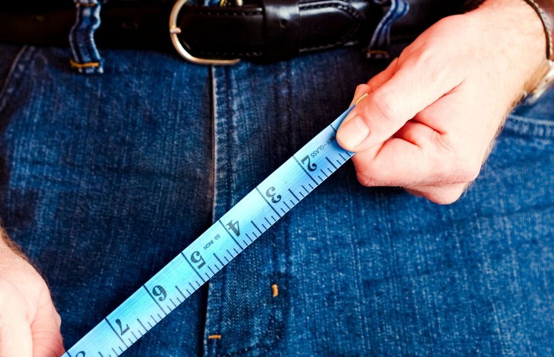 Medición do pene antes da ampliación